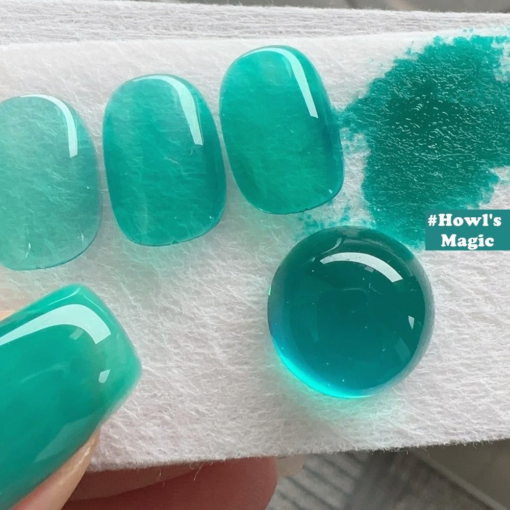 HEMA-Free Stained Glass Gel Polish - 9-Piece Rainbow Jelly Collection (12ml)