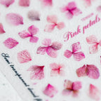 Hydrangea Nail Art Stickers Dried Flower Petals Leaf 3D Adhesive Sticker Decals DIY Nail Supplies
