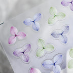 Hydrangea Nail Art Stickers Dried Flower Petals Leaf 3D Adhesive Sticker Decals DIY Nail Supplies