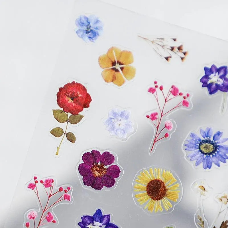 Hydrangea Nail Art Stickers Dried Flower Petals Leaf 3D Adhesive Sticker Decals DIY Nail Supplies