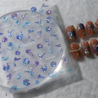 Illusion Mermaids Nail Art Stickers Sea Wave Jelly Adhesive Sticker Decals M115