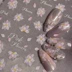 Iris Flower Nail Stickers Embossed Sakura Petal Nail Decals Self-Adhesive DIY Nail Supplies To3839