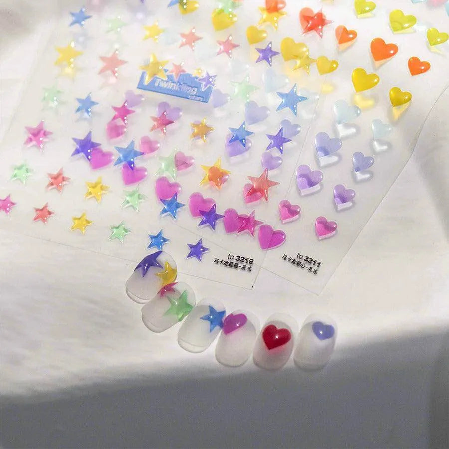 Jelly Cherry Nail Art Stickers Strawberry Fruit Adhesive Nail Sticker Decals to3214