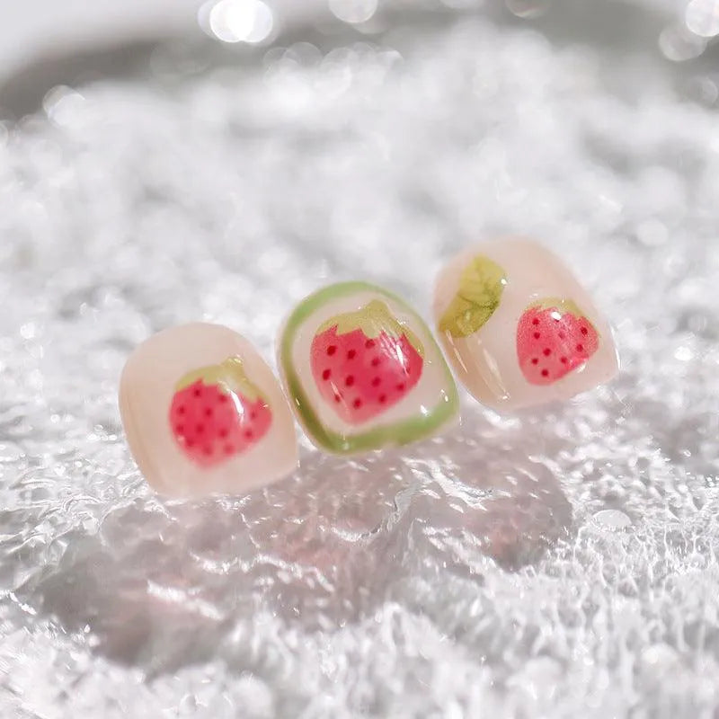 Jelly Strawberry Nail Art Stickers Adhesive Sticker Decals 