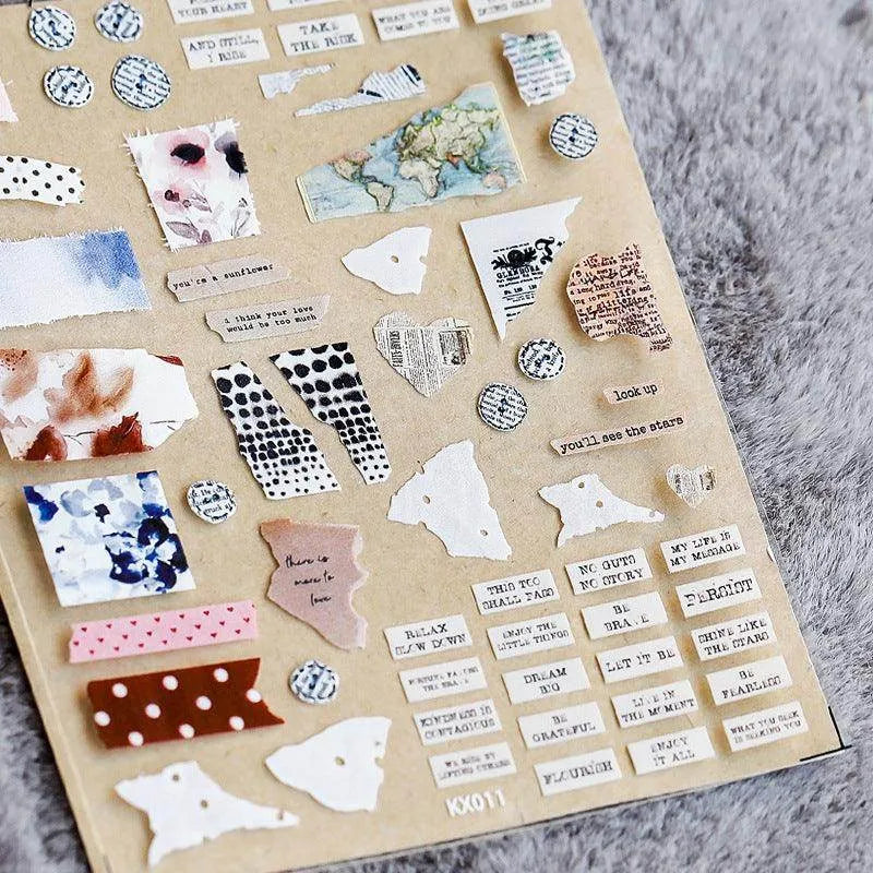 Abstract Women Nail Art Stickers Adhesive Slider Vintage Lady Sticker Decals KX011