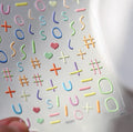 Colorful Line Symbols Nail Art Stickers Adhesive Embossed Lines Sticker Decals KX201 embossed