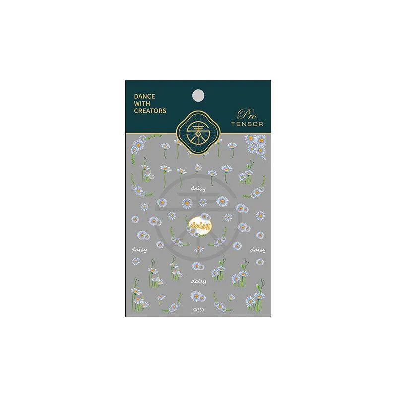 Daisy Nail Art Stickers Little Flower Adhesive Sticker Decals KX250