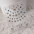 Bow Ribbon Nail Art Stickers Adhesive Sliders Embossed Bow-knot Polka Dots Sticker Decals KX296 embossed