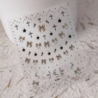 Bow Ribbon Nail Art Stickers Adhesive Sliders Embossed Bow-knot Polka Dots Sticker Decals KX296 embossed