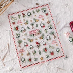 Christmas Tree Nail Art Stickers Adhesive Sliders Embossed Sticker Decals KX303 embossed