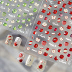 Kawaii 3D Apple Fruit Jelly Nail Stickers 5529