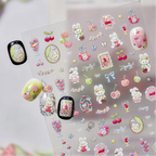 Kawaii Bunny & Cherry Nail Stickers