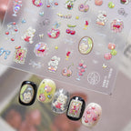 Kawaii Bunny & Cherry Nail Stickers