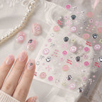 Kawaii Coquette Bow & Cherry 3D Nail Stickers