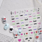 Kawaii Polka Dot Sunglasses 3D Nail Stickers