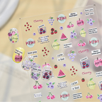 Kawaii Summer Drink & Fruit Nail Stickers 5906