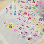 Kawaii Summer Drink & Fruit Nail Stickers 5906