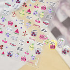 Kawaii Summer Drink & Fruit Nail Stickers 5906