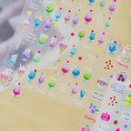 Kawaii Summer Drink & Fruit Nail Stickers 5906