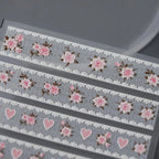 Lace Flower Nail Art Stickers Lace Bouquet Adhesive Sticker Decals 