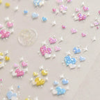 Laser Dots Love Heart Nail Art Stickers Adhesive Embossed Sticker Decals 