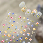 Lavender Dry Flowers Leaf Nail Art Stickers Decals