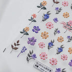 Lavender Nail Art Stickers 3D Adhesive Slider Flower Leaf Sticker Decals TS2512