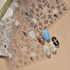 Leopard Print Cross Nail Stickers
