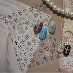 Leopard Print Cross Nail Stickers