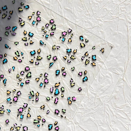 Leopard Print Nail Art Stickers Colorful Leopard Adhesive Sticker Decals