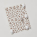 Leopard Print Nail Art Stickers Heart Shape Adhesive Embossed Sticker Decals 