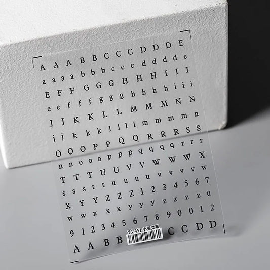 Letter Nail Art Stickers Roman Alphabet Adhesive Sticker Decals TS451