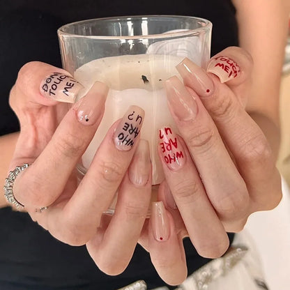 Letter Words Nail Stickers Ultra Thin 3D Sticker Decals 