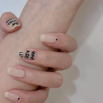 Letter Words Nail Stickers Ultra Thin 3D Sticker Decals 