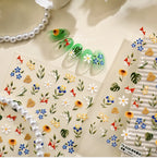 Lily Flower Nail Art Stickers Wild Flowers Rose Sticker Decals