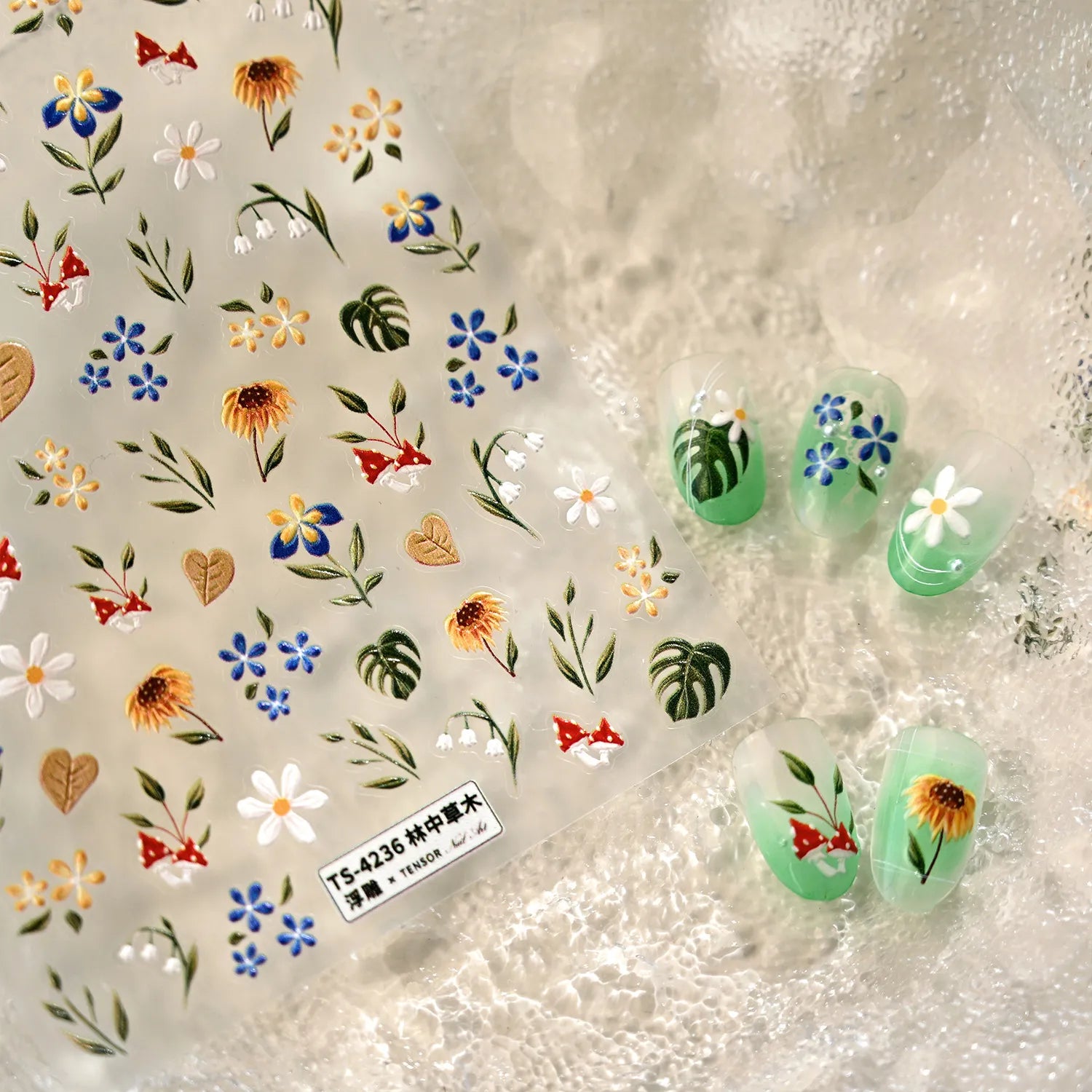 Lily Flower Nail Art Stickers Wild Flowers Rose Sticker Decals