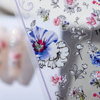 Line Flower Nail Art Stickers Floral Adhesive Slider Sticker Decals TS1487