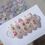 Line Flower Nail Art Stickers Floral Adhesive Slider Sticker Decals TS1487