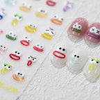 Lips Nail Art Stickers Adhesive Jelly Eyes Sticker Decals M178