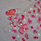 Love Heart Nail Art Stickers Valentine's Day Adhesive Sticker Decals MS427