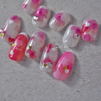 Love Heart Nail Art Stickers Valentine's Day Adhesive Sticker Decals MS427