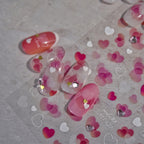 Love Heart Nail Art Stickers Valentine's Day Adhesive Sticker Decals MS427