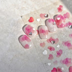 Love Heart Nail Art Stickers Valentine's Day Adhesive Sticker Decals MS427