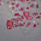 Love Heart Nail Art Stickers Valentine's Day Adhesive Sticker Decals MS427