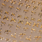 Luxury 3D Bow Nail Art Stickers - Gold & Silver Metal Decals for DIY Manicure