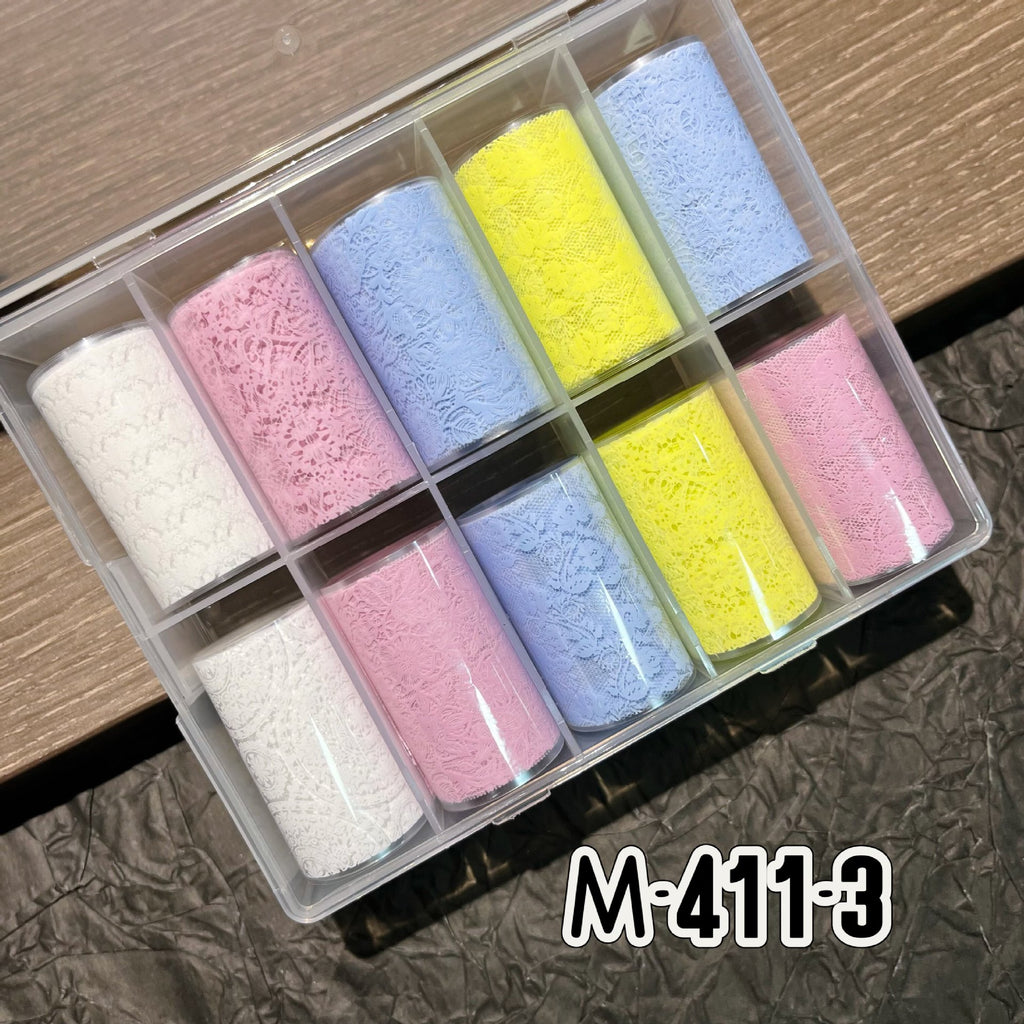 Vintage Floral Lace Nail Foil Collection