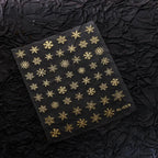 Snowflake Nail Art Stickers Adhesive Slider Metal Colors Snowflake Sticker Decals M059 Gold