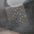 Gold Silver Pattern Nail Art Stickers Adhesive Sliders Sticker Decals M070 gold