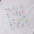 Nail Art Stickers Adhesive Sliders Shiny Butterfly Embossed Sticker Decals M099