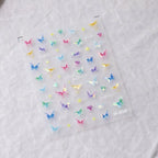 Nail Art Stickers Adhesive Sliders Shiny Butterfly Embossed Sticker Decals M099
